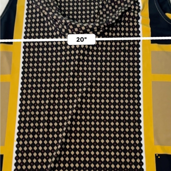 Calvin Klein Sleeveless Geometric Print Cowl Neck Blouse |XL - Picture 3 of 8